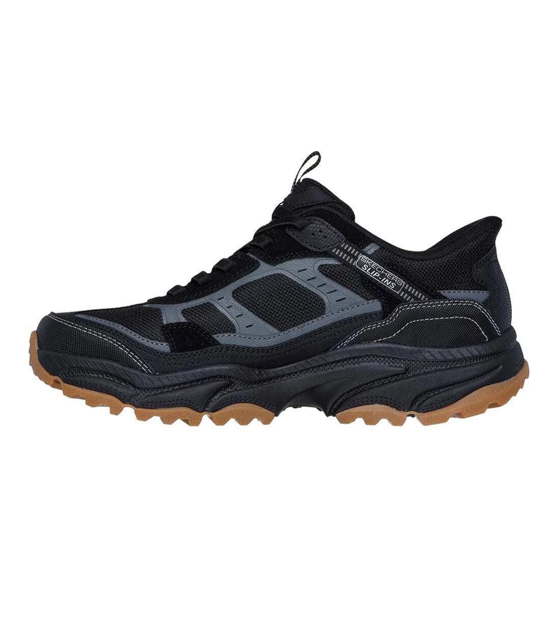 Mens Viking At Suede Hiking Shoes Black Skechers-2