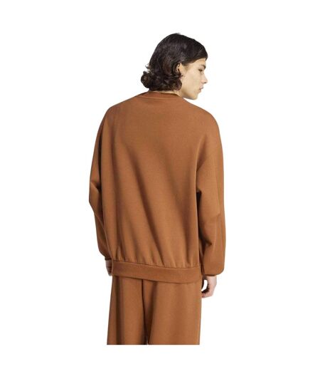Mens Crew Neck Oversized Sweatshirt Dusky Brown Adidas