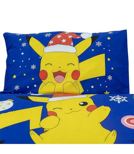 Parure De Lit Motif/style Noël Bleu Jaune Pokemon