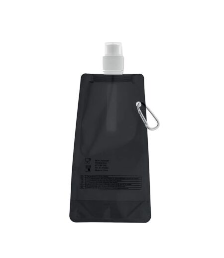 Gates plain foldable 480ml water bottle one size black MidOcean