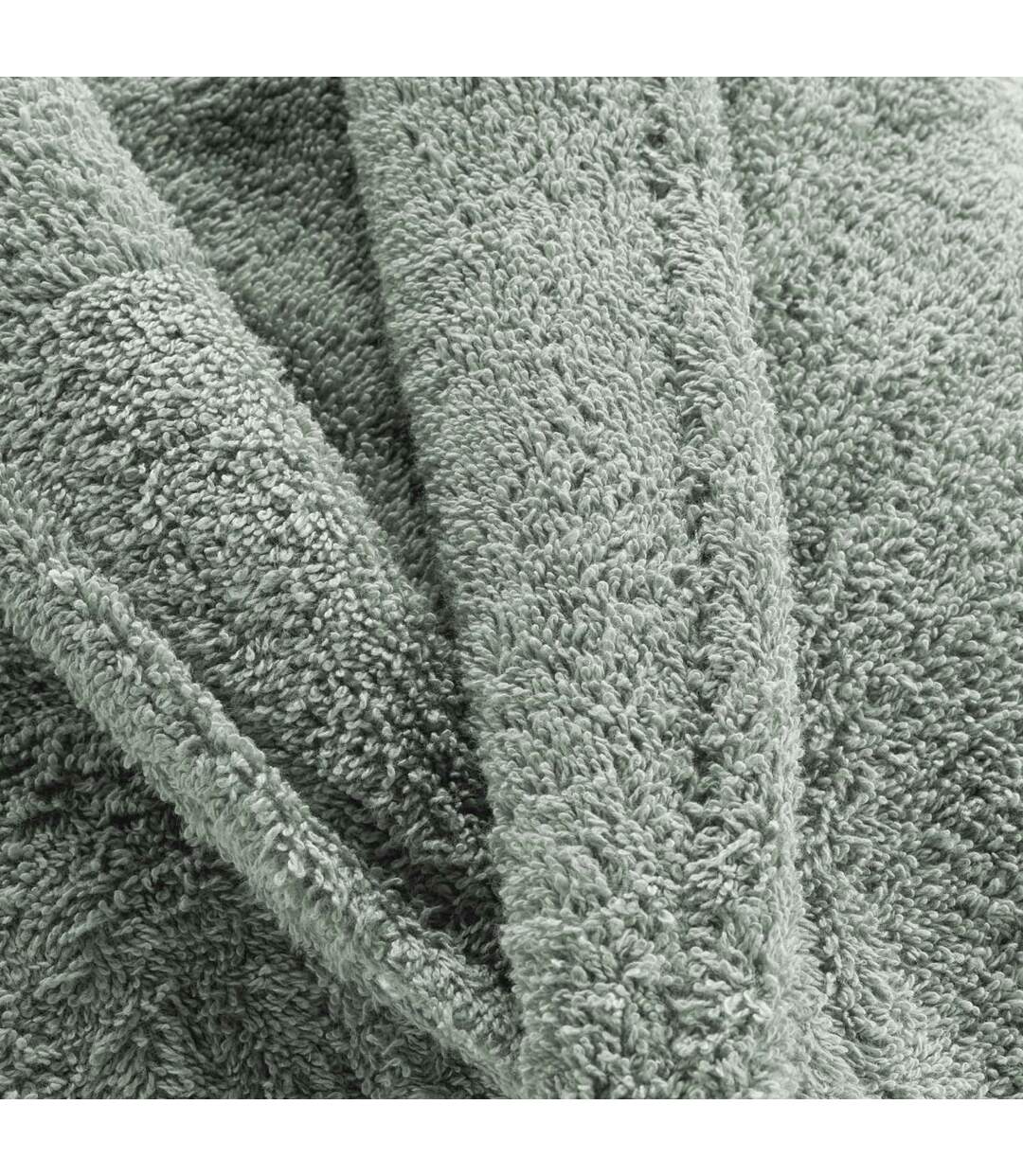 Peignoir Col Châle en Coton Tendresse Vert Cèdre-2