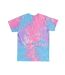 Unisex Adult Tie Dye Logo T-shirt Pink Blue Jurassic Park-2