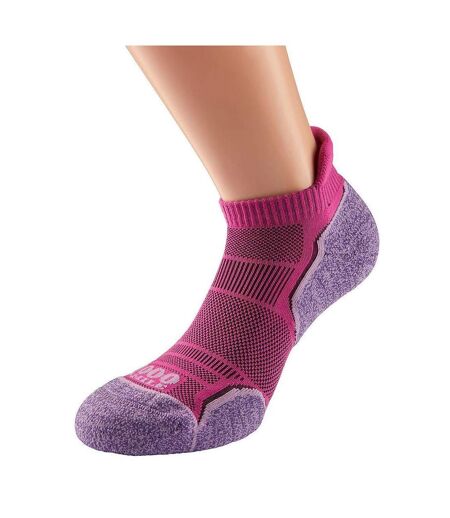 Pack Of 2  Womens/ladies Run Socks  Pink Lavender 1000 Mile