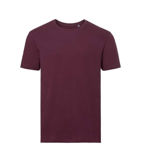 Russell Mens Authentic Pure Organic T-Shirt (Burgundy) - UTPC3569