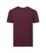 Russell Mens Authentic Pure Organic T-Shirt (Burgundy) - UTPC3569
