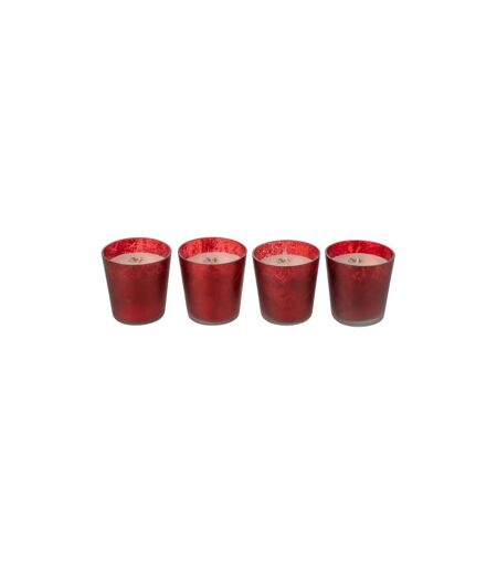 Lot de 4 Bougies Parfumées Déco Deluxe 7cm Oud Amber