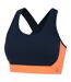 Brassière de sport swift femme denim sombre / orange Dare 2B