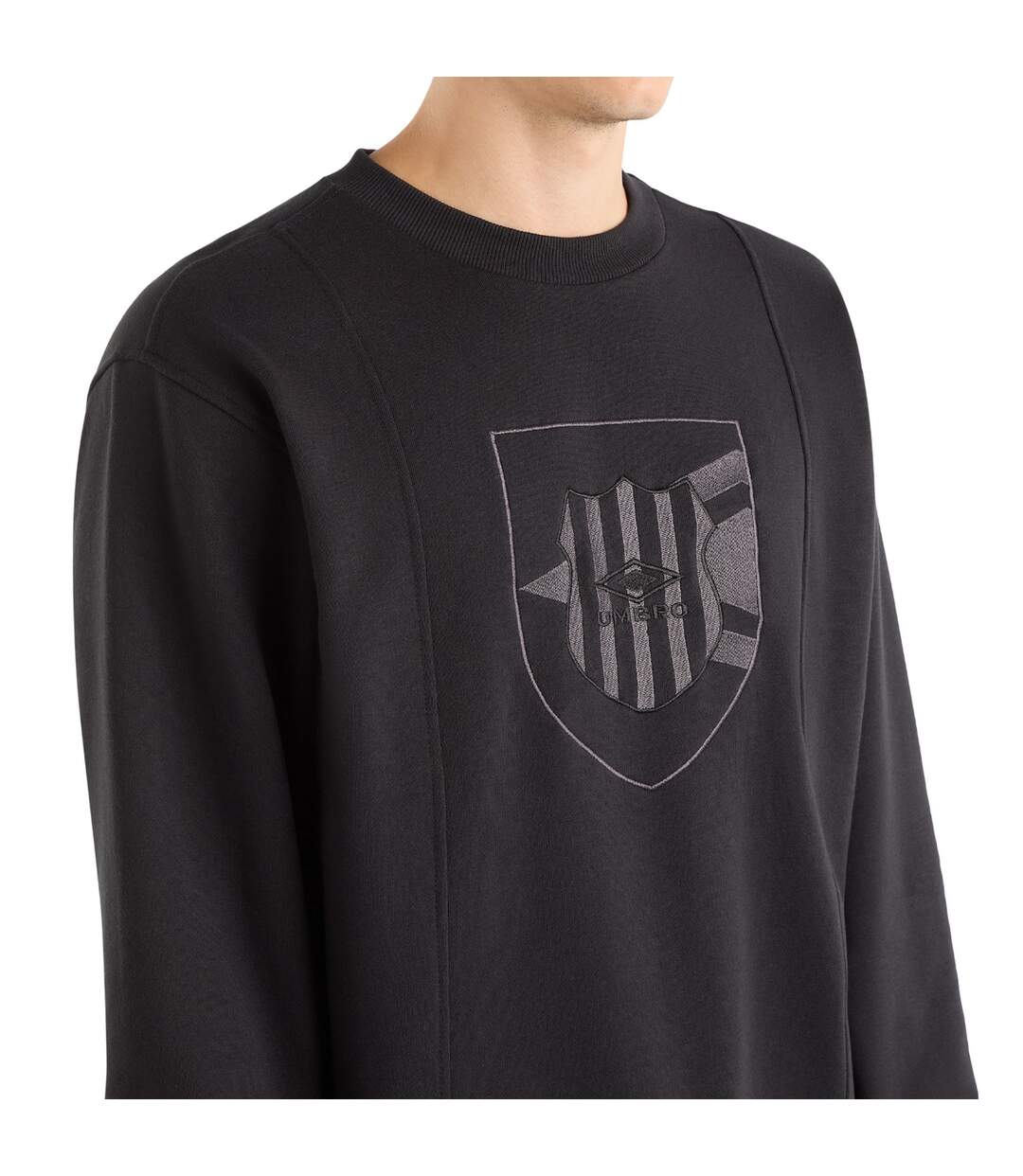 Sweat-shirt crest pour hommes noir Umbro-3