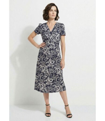 Robe longue cache-coeur taille élastiquée