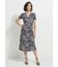 Robe longue cache-coeur taille élastiquée-1