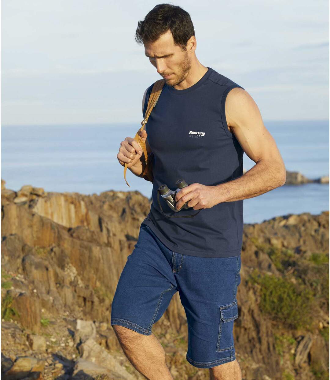 Bermuda Cargo Jean Stretch Confort-2