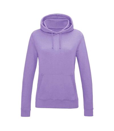 Womens/ladies Girlie College Hoodie Digital Lavender Awdis
