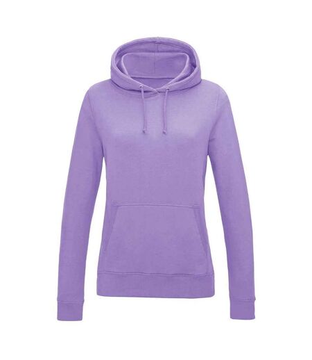 Womens/ladies Girlie College Hoodie Digital Lavender Awdis