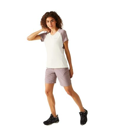 T-shirt Emera Femme Blanc Lavande Regatta