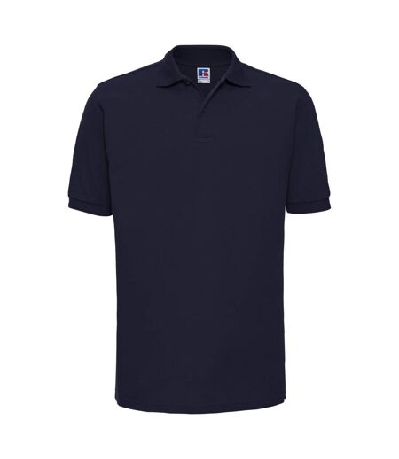 Russell Mens Ripple Collar & Cuff Short Sleeve Polo Shirt (French Navy)