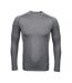 Rhino Mens Thermal Underwear Long Sleeve Base Layer Vest Top (Heather Grey) - UTRW1276