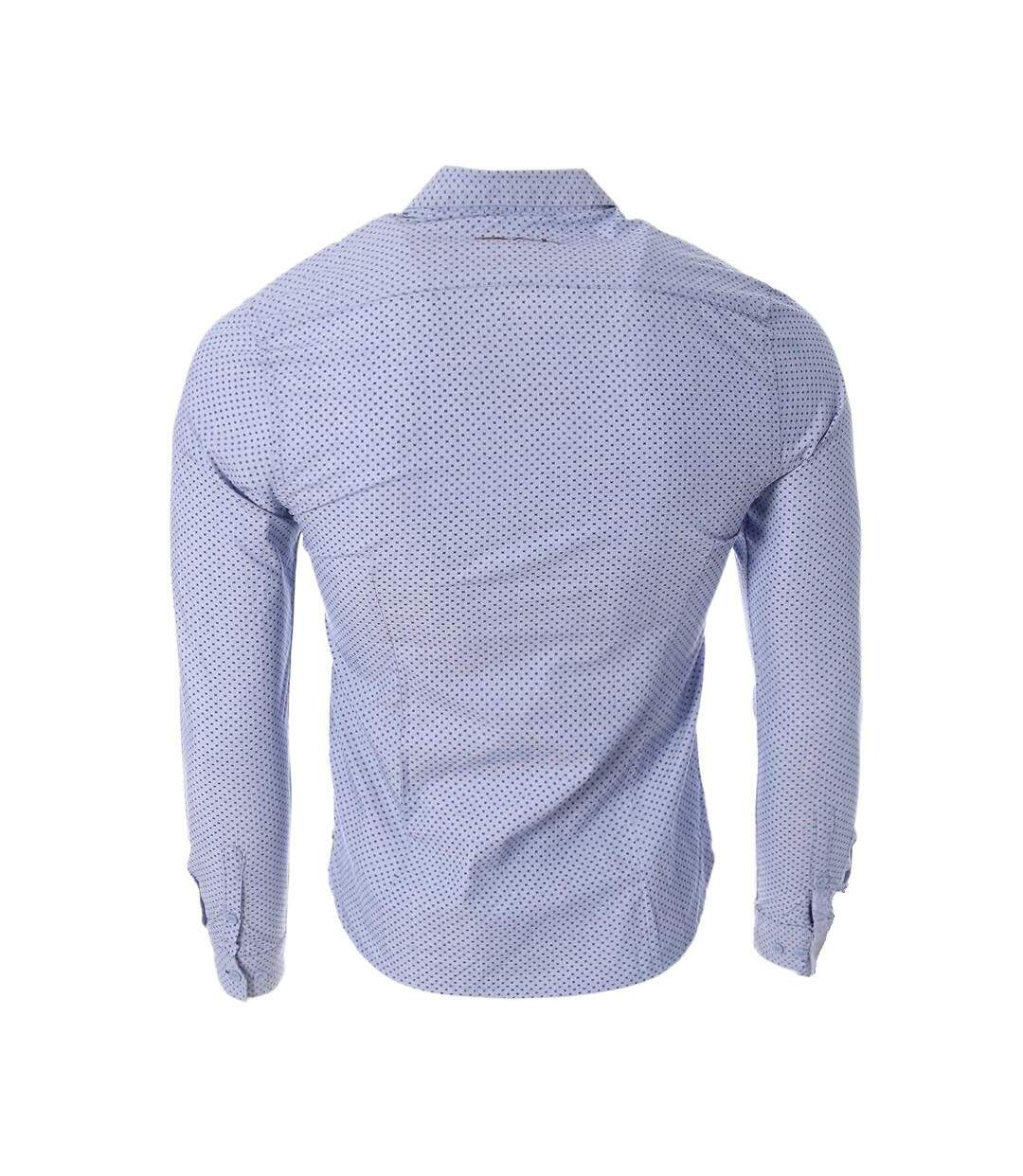 Chemises bleu à motifs homme teddy smith carton - s-2
