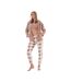 Ensemble De Pyjama Long Motif/style À Carreaux Femme Taupe Keanu-3
