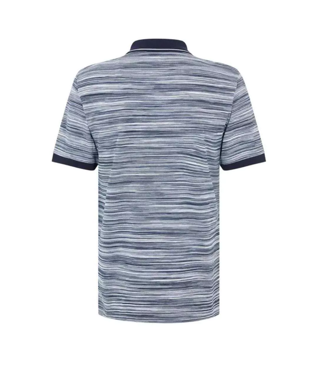 Mens Patterned Short-sleeved Polo Shirt Blue Missoni-3