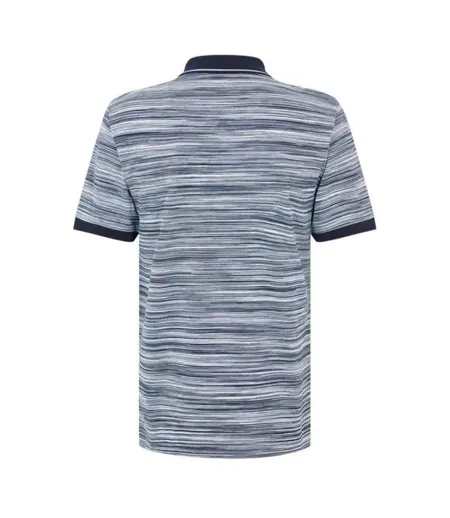 Mens Patterned Short-sleeved Polo Shirt Blue Missoni
