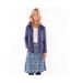 Womens/ladies Bluebell Jersey Midi Skirt Blue White Lazy Jacks-1