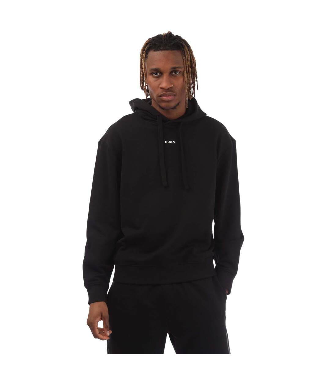 Sweat À Capuche Dapo Homme Noir Hugo-2