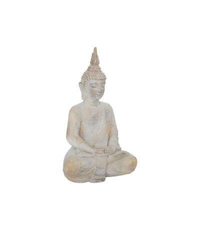 Statuette Déco Bouddha Dala 50cm Blanc