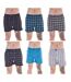 Pack Of 6  Mens Patterned Woven Boxer Shorts  Multicoloured Keanu-1