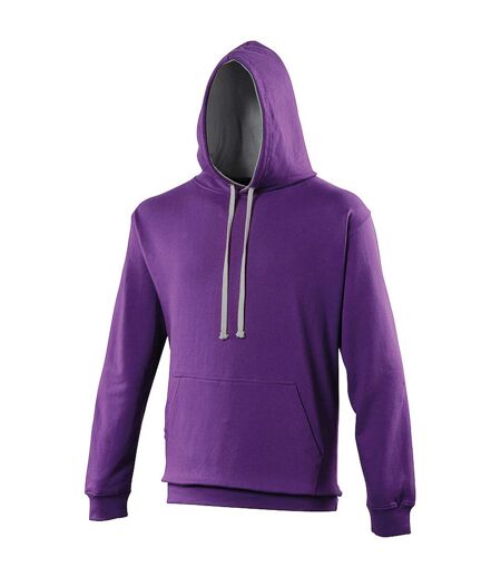 Sweatshirt varsity homme violet/ gris Awdis