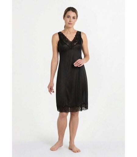 Fond de robe satiné antistatique et dentelle