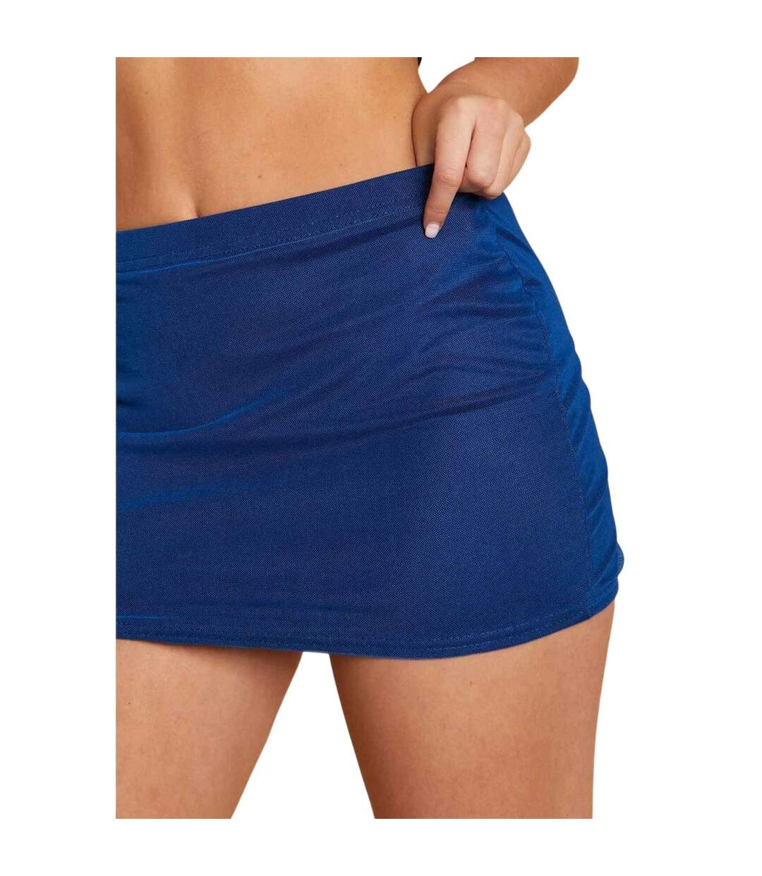 Womens/ladies Mesh Overlay Mini Skirt Blue Flecked Missy Empire-3