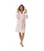 Womens/ladies stars hooded robe pink/white Light And Shade-1