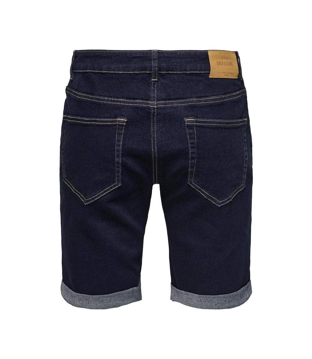 Short en jean marine homme only & sons ply-2