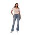 Womens/ladies 5 Pockets Flared Jeans Blue Levis-1
