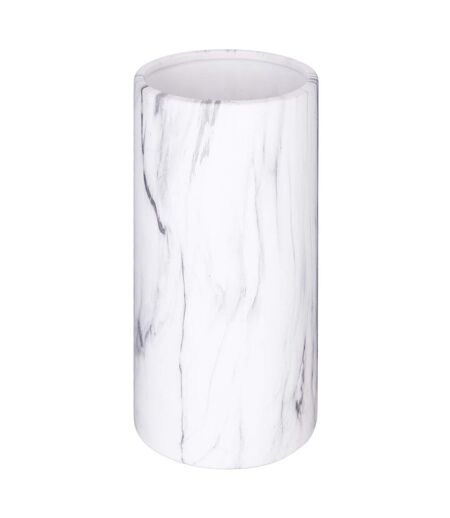 Vase Cylindrique Effet Marbre Sao 20cm Blanc