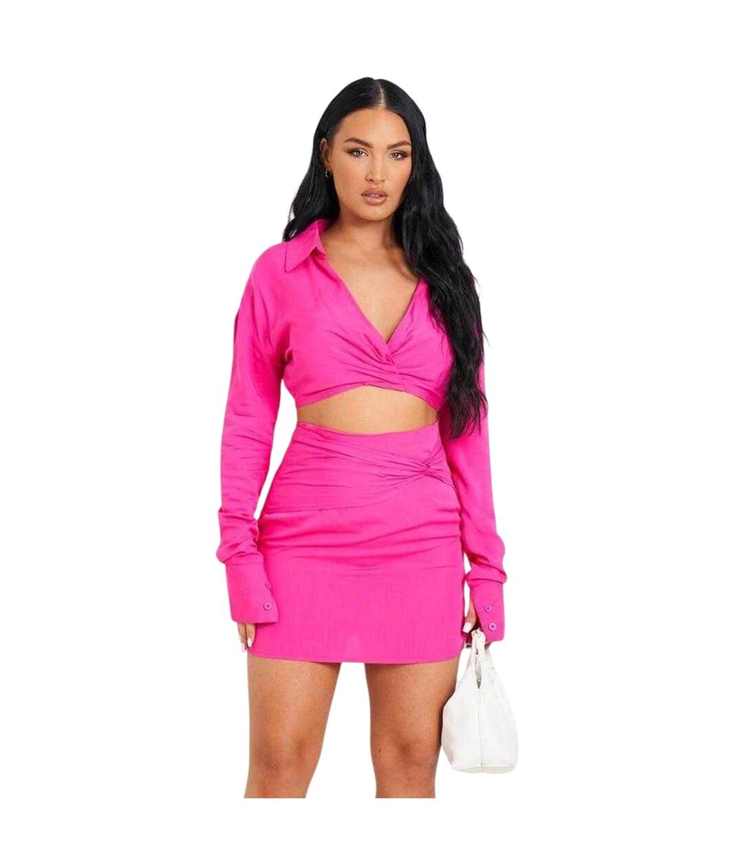 Mini Jupe Motif/style À Nœud Femme Rose Missy Empire-2