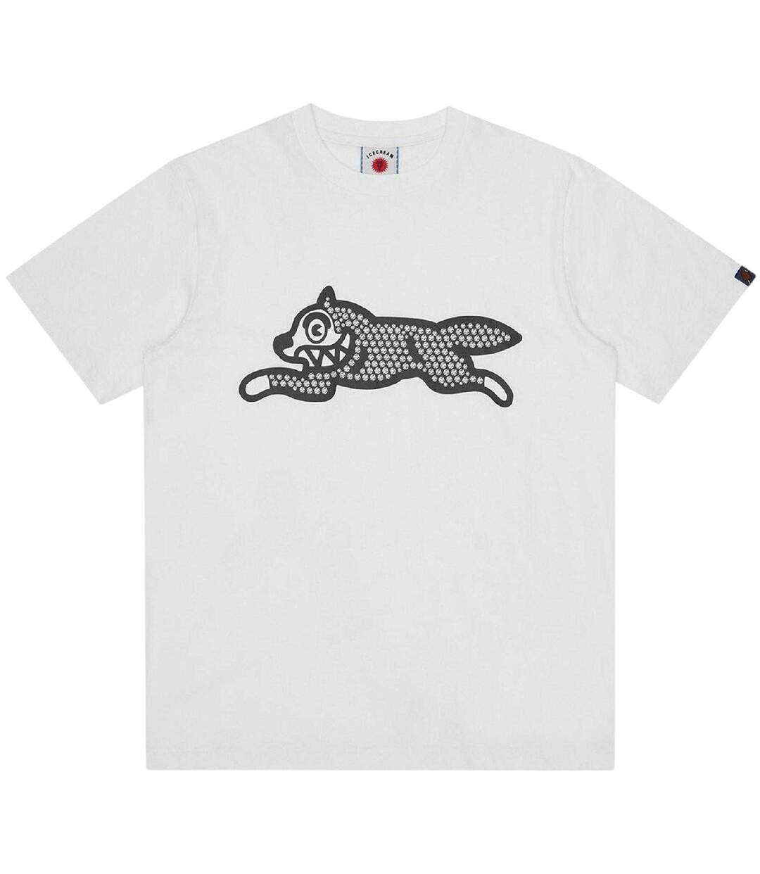Mens Glitter Cotton T-shirt White ICECREAM-1