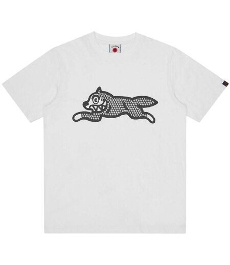 Mens Glitter Cotton T-shirt White ICECREAM