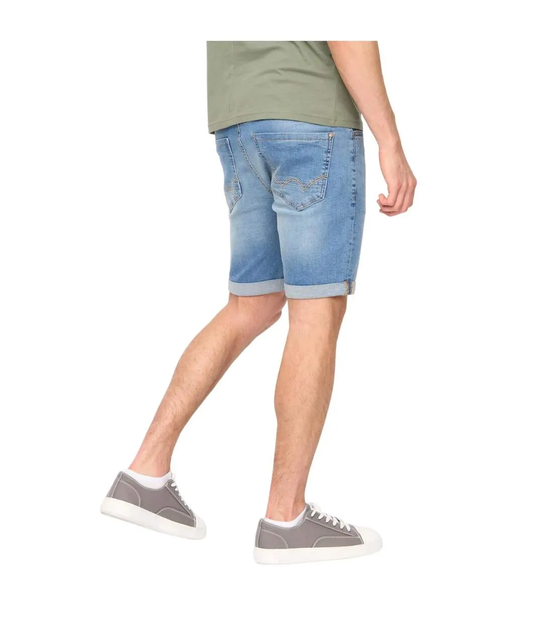 Mens Zeki Shorts Light Wash Duck And Cover-3