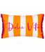 Dolce vita velvet stripe cushion cover 50cm x 30cm orange/pink Furn