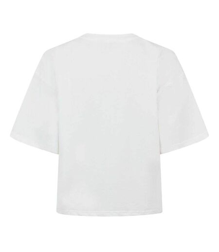 T-shirt Court Motif/style Logo Ovale Femme Blanc Diesel