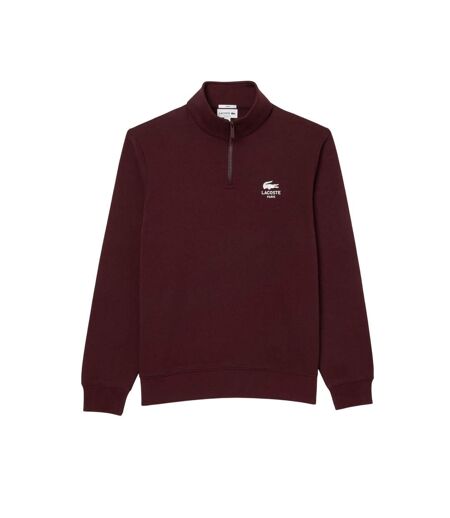 Unisex Adult High-neck Sweatshirt Maroon Red Lacoste