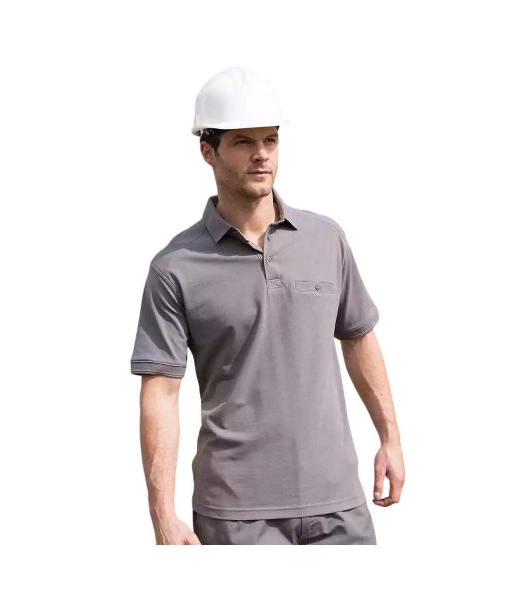Polo Apex Homme Gris Clair WORK-GUARD By Result-1