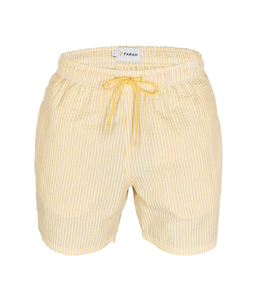Mens Striped Swim Shorts Yellow Farah-1