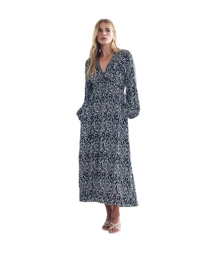 Robe Mi-longue Manches Style Flûte Motif/style Dessin Femme Noir Nobody´s Child