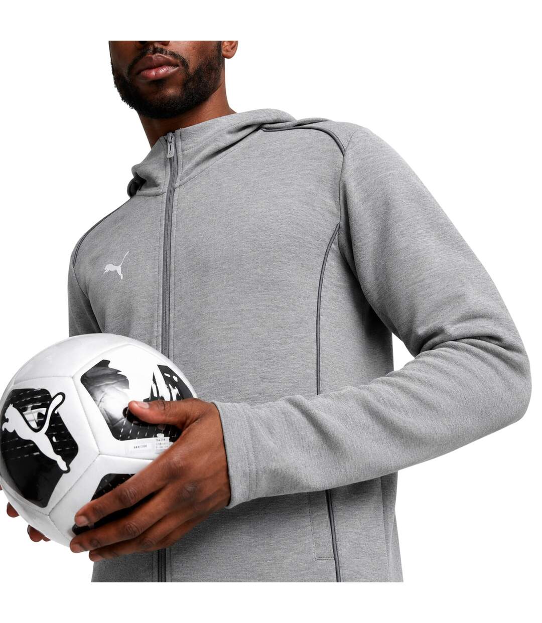 Mens Hooded Jacket Grey Puma-4