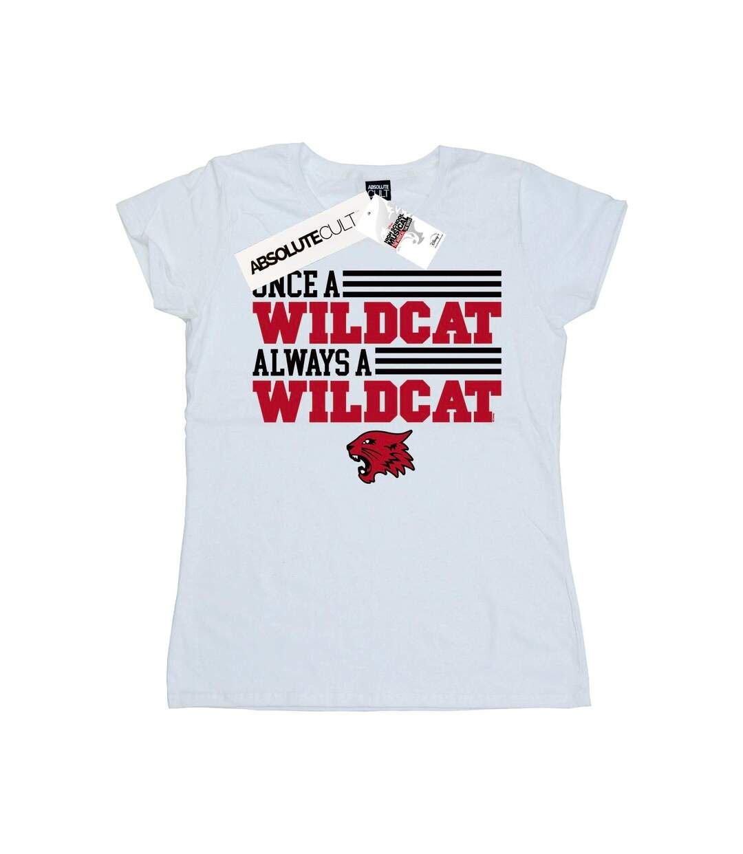 Disney - T-shirt HIGH SCHOOL MUSICAL THE MUSICAL ONCE A WILDCAT - Femme (Blanc) - UTBI24370-1