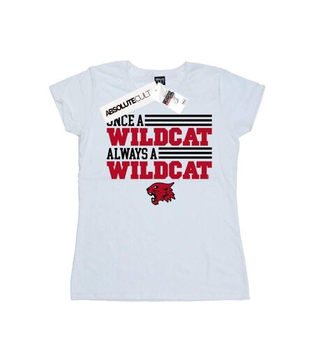 Disney - T-shirt HIGH SCHOOL MUSICAL THE MUSICAL ONCE A WILDCAT - Femme (Blanc) - UTBI24370