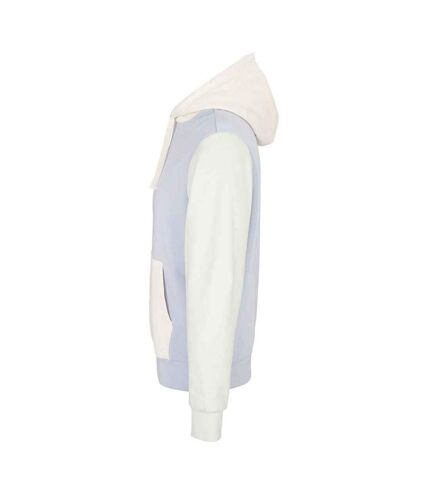 SOLS Unisex Adult Collins Contrast Hoodie (Creamy Blue)