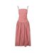 Womens/ladies Peplum Midi Dress Peach AmyLynn-2